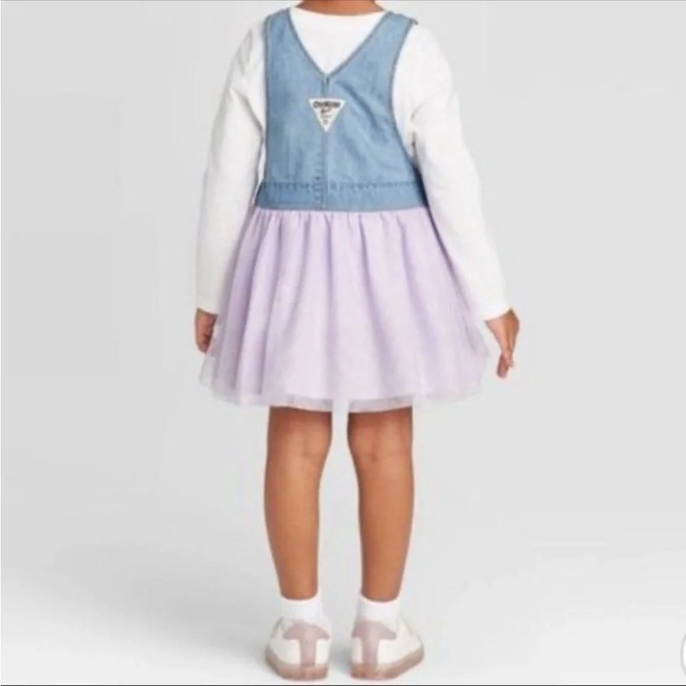 Oshkosh Unicorn Tulle Overall Denim Dress